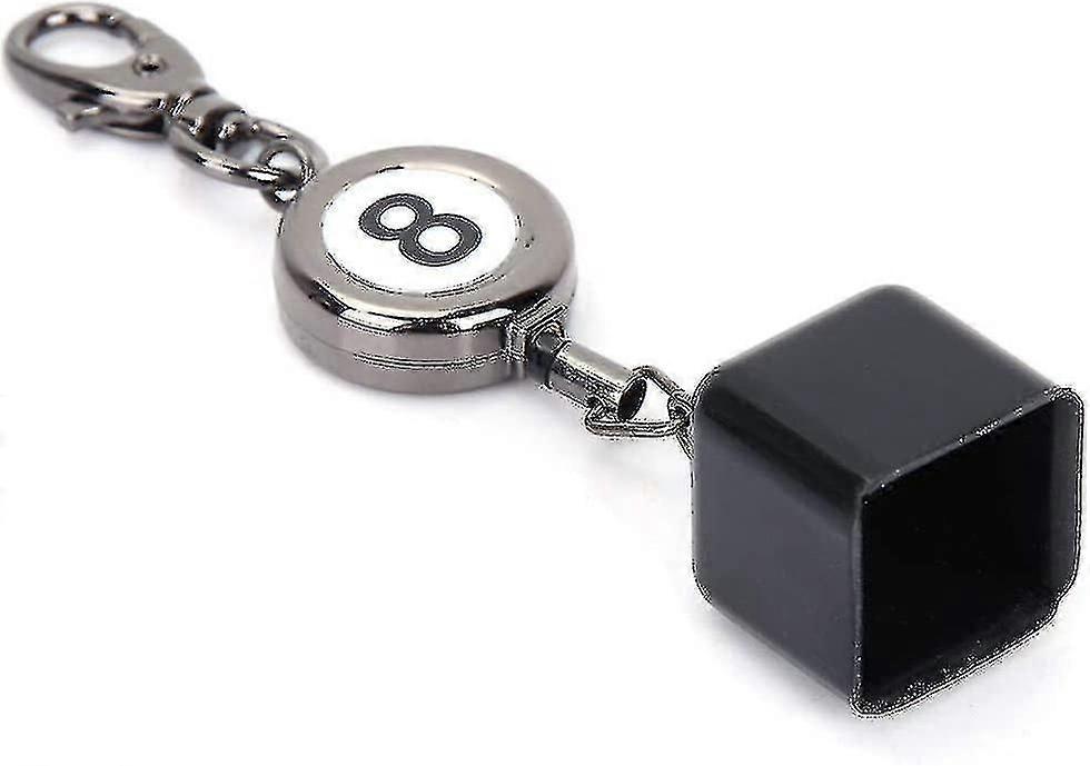 Snooker Cue Chalk Box Billiard Chalk Pocket Pool Cue Chalk Bag With Retractable Key Ring