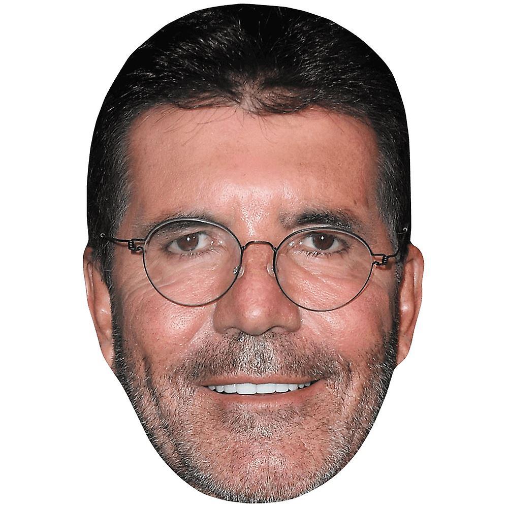 Simon Cowell (Glasses) Celebrity Mask, Flat Card Face
