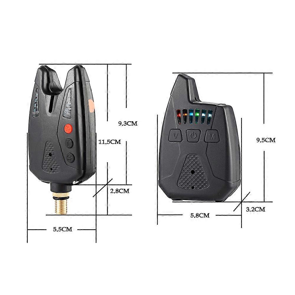 Ηλεκτρονικές ειδοποιήσεις ψαρέματος Συναγερμός δαγκώματος LED Ασύρματο κιτ προειδοποίησης ψαρέματος ψηφιακού δέκτη ψαρέματος με θήκη 200m