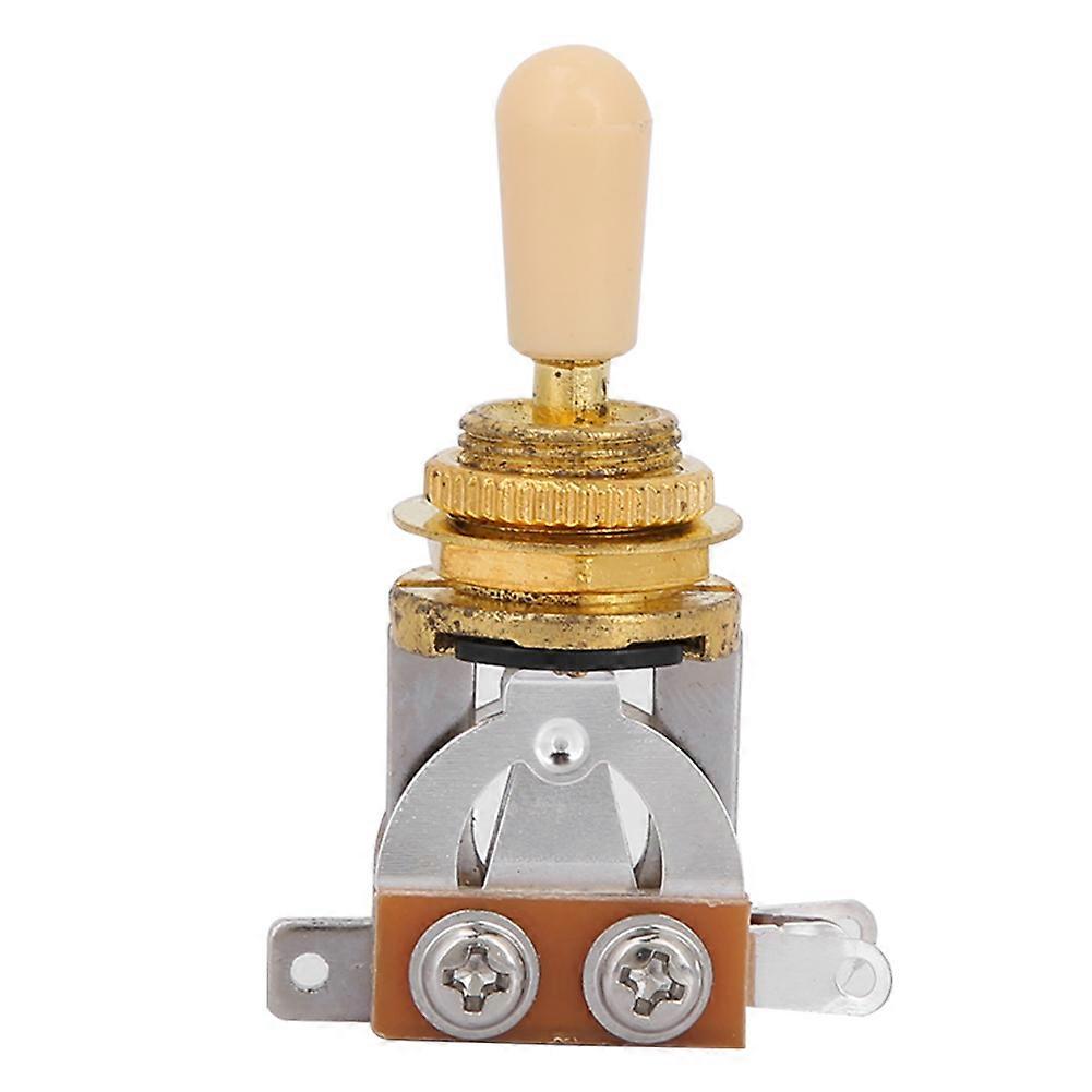 3 Way Guitar Toggle Switch Guitar Pickup Selector Part for Guitar Learner Player(Cream Yellow)