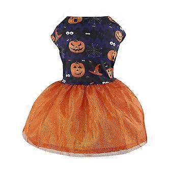 Vestido de jersey de perro calavera para perros medianos a perros grandes para uso al aire libre suéter vestido de tul malla de halloween púrpura s