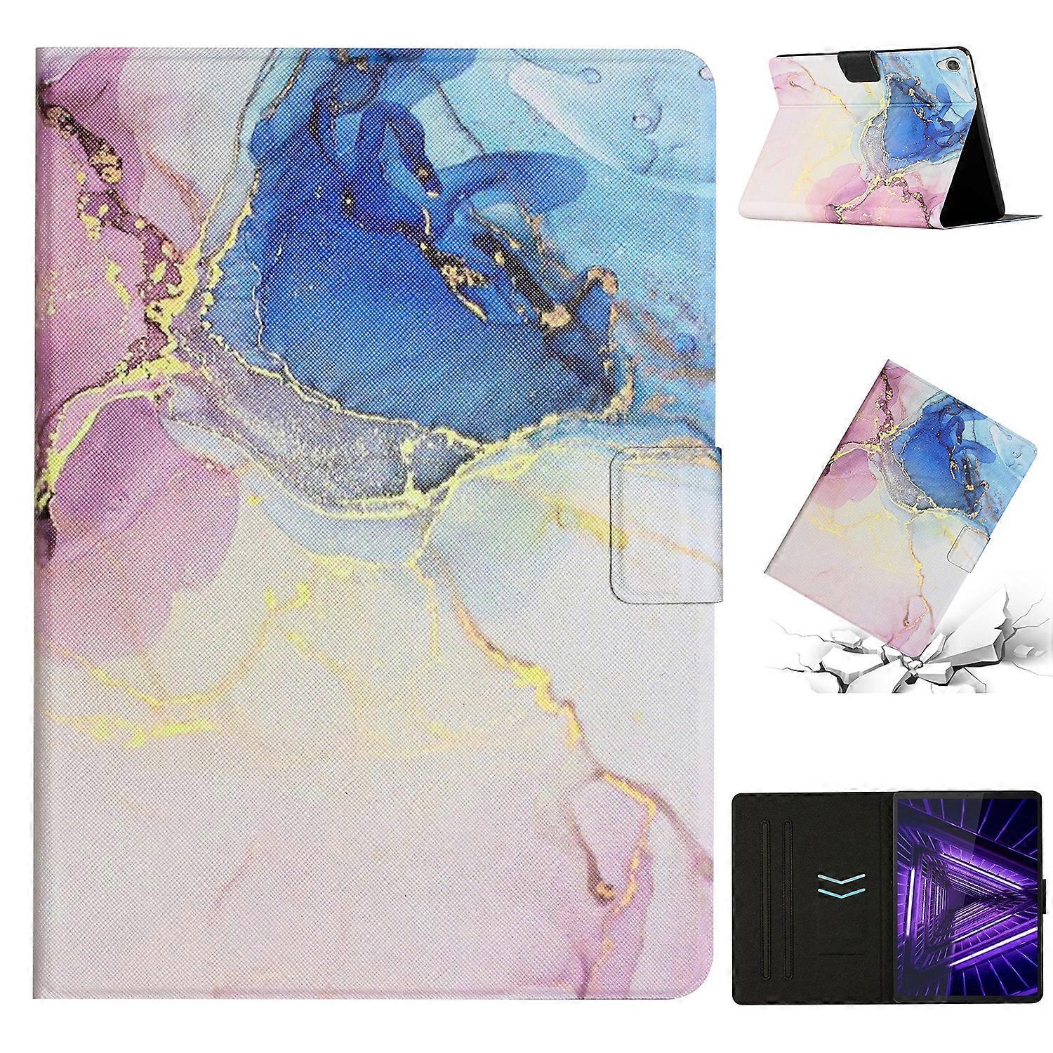 For Lenovo Tab M10 3rd Gen Marble Pattern Smart Leather Tablet Case