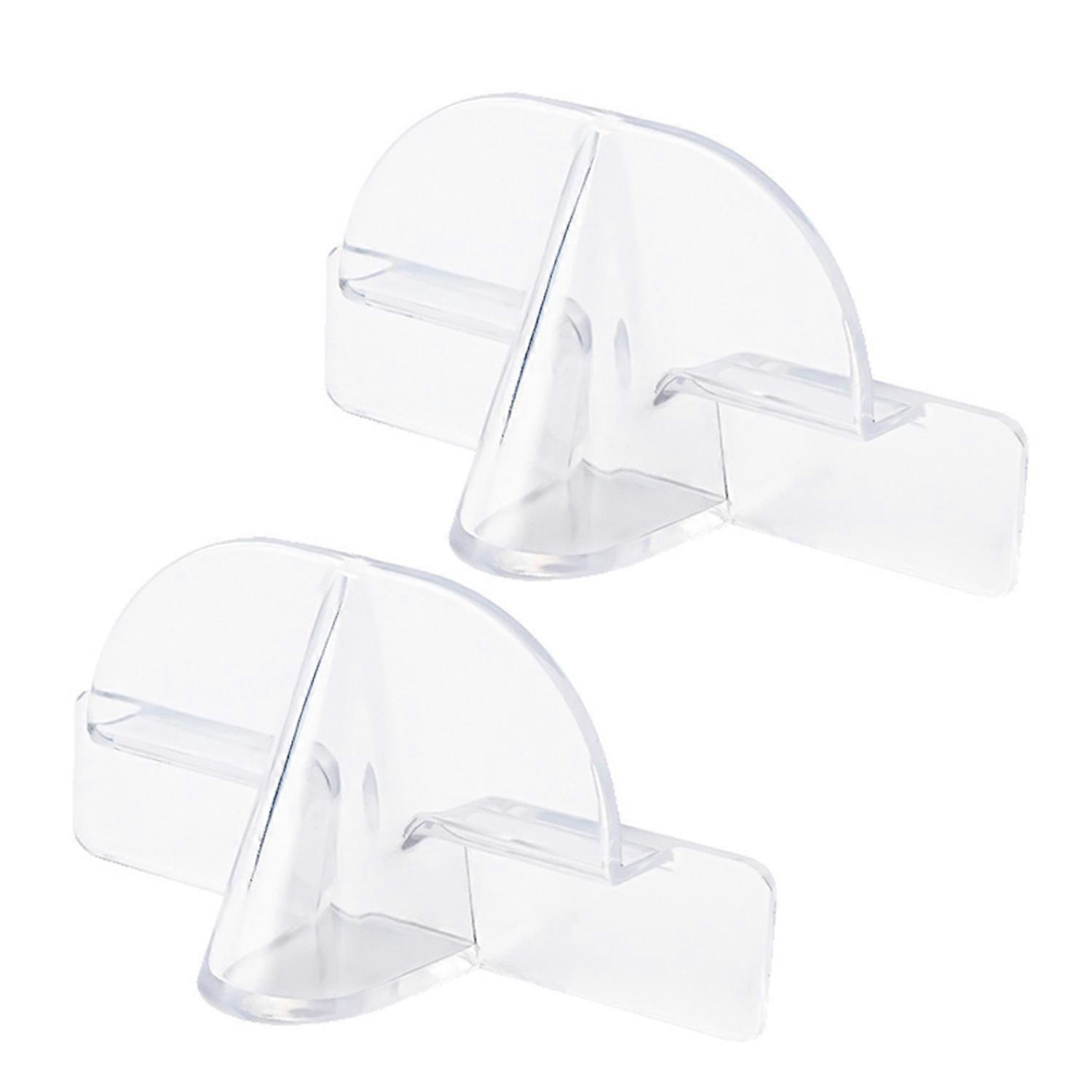 2Pcs Glasses Holder Transparent Wall-Mounted Storage Rack Simple Installation Self-Adhesive