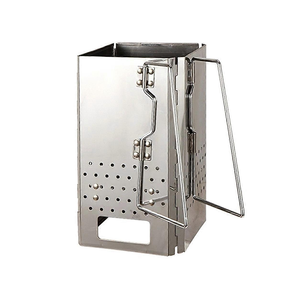 Barbecue portatile a carbone, in acciaio inossidabile, fornello pieghevole per esterni, griglia riscaldante per fuoco