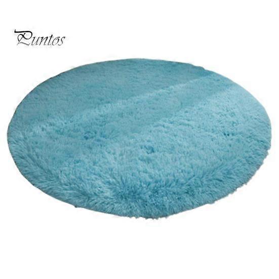 Super Soft Luxury Round Fluffy Area Rug Anti-Slip Bottom Comfortable Plush 80cm Solid Color Bedroom Nursery Area Carpet
