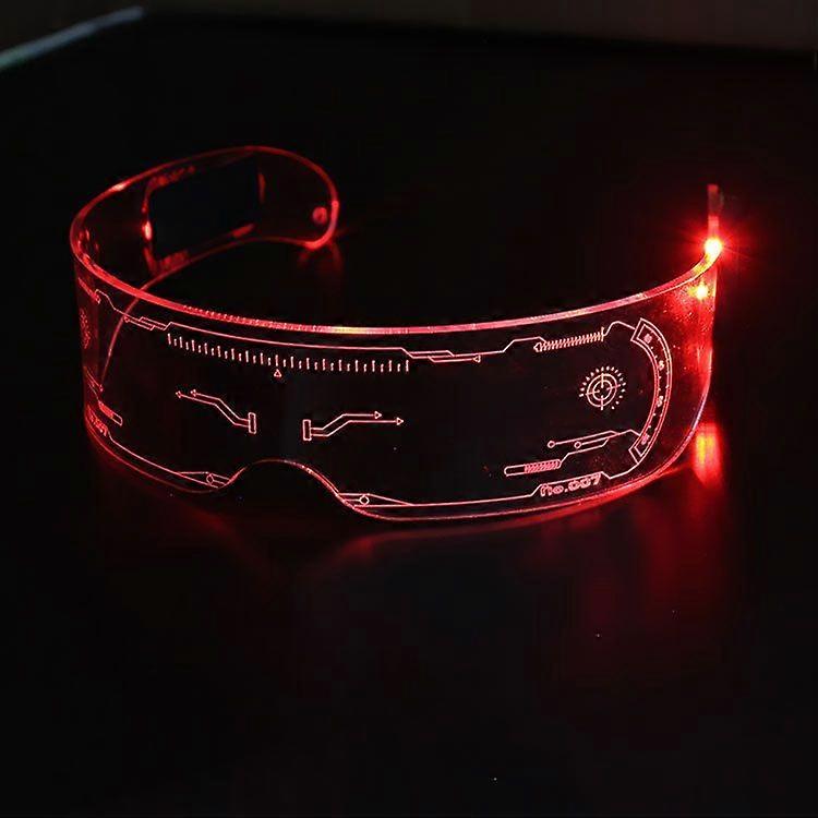 1/2/4PCS Luminous Color Glasses LED Glasses EL Wire Neon Light Up Visor