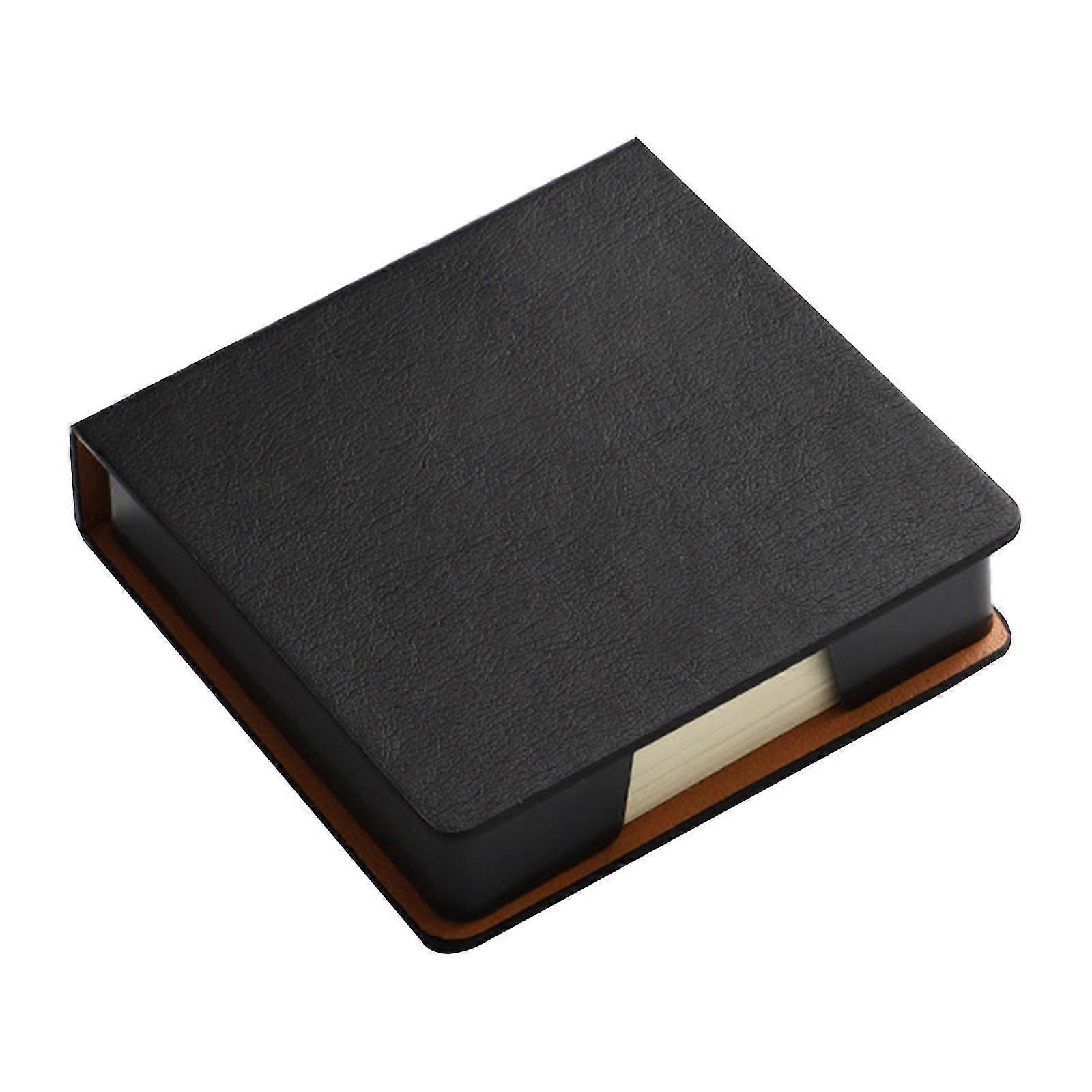 Memo Pad Dispenser Leather Name Card Organizer For Students Office Worker Child