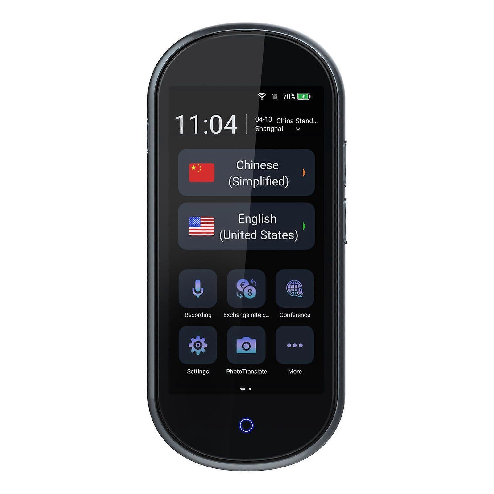 يدعم AT40 Translator الترجمة دون اتصال بالإنترنت 2 جيجابايت + 16 جيجابايت رقاقة Android MT 6739 4G WIFI كاميرا خلفية