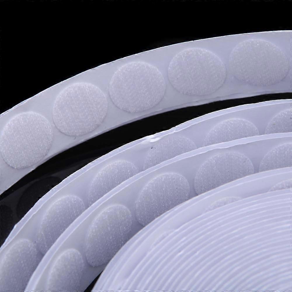 500pcs 20mm Dots Self Adhesive White Coins Hook And Loop Sticky