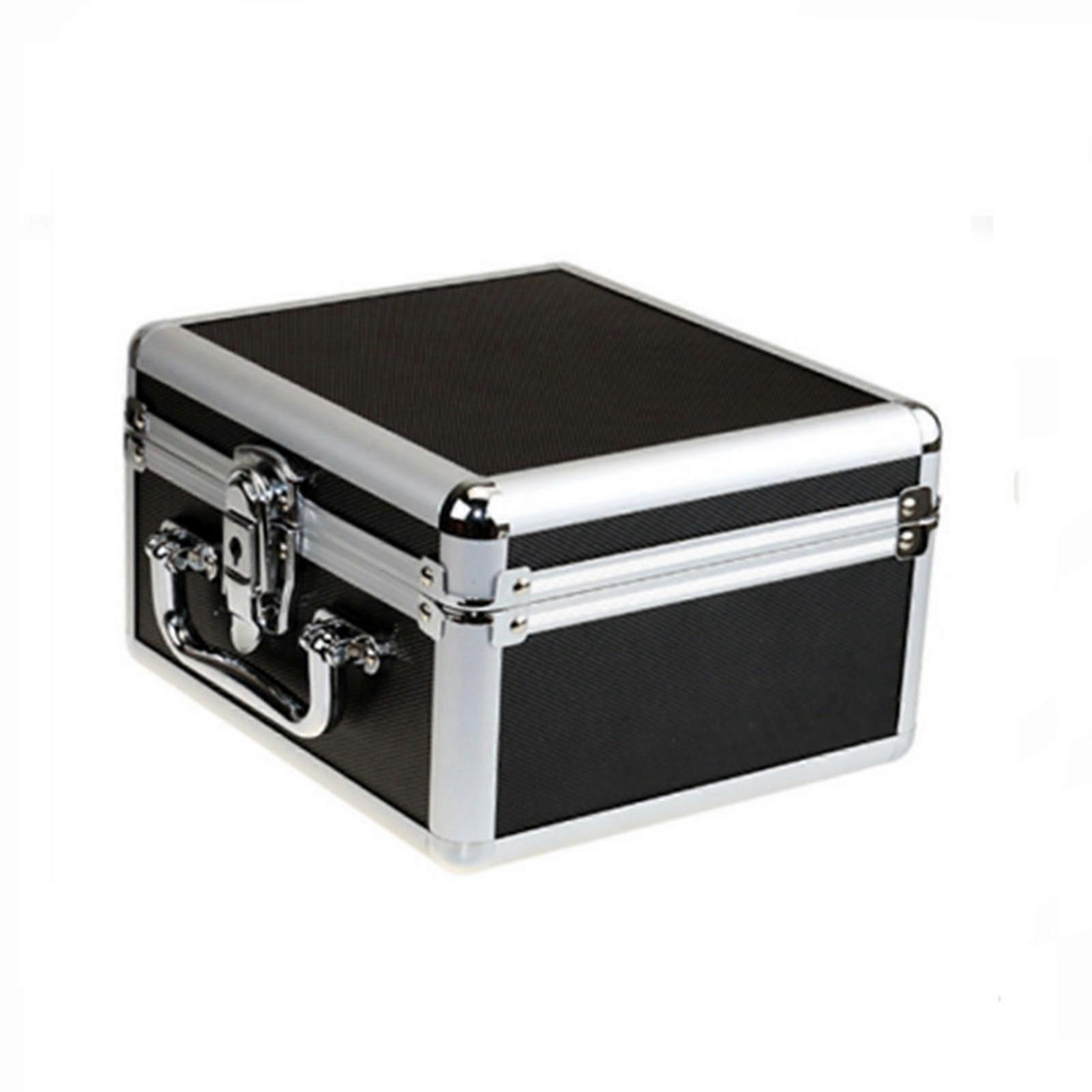 Alumínio 2,5 polegadas Disco Rígido Caso de Armazenamento com Esponja Interior e Chave Lock para Notebook HDD / SSD Preto