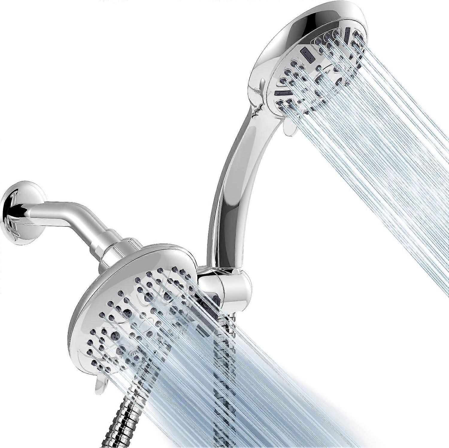 Stylish Dual Shower Head Set, Rain Mixer, Tub Spout, Wall Mounted, Single Handle, Valve Kit, For A Customizable And Comfortable Shower