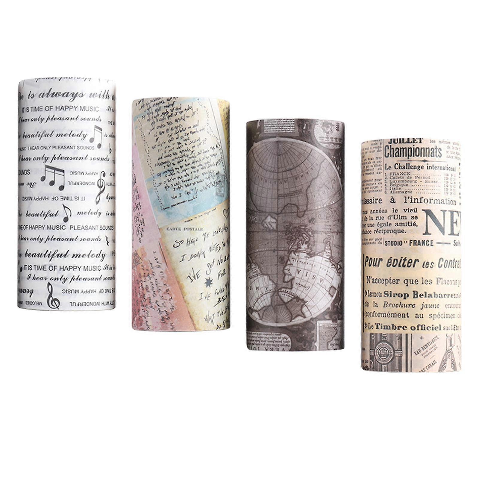 4 مجموعة شريط واشي دفتر قصاصات مكتب الحرف اخفاء مجلة