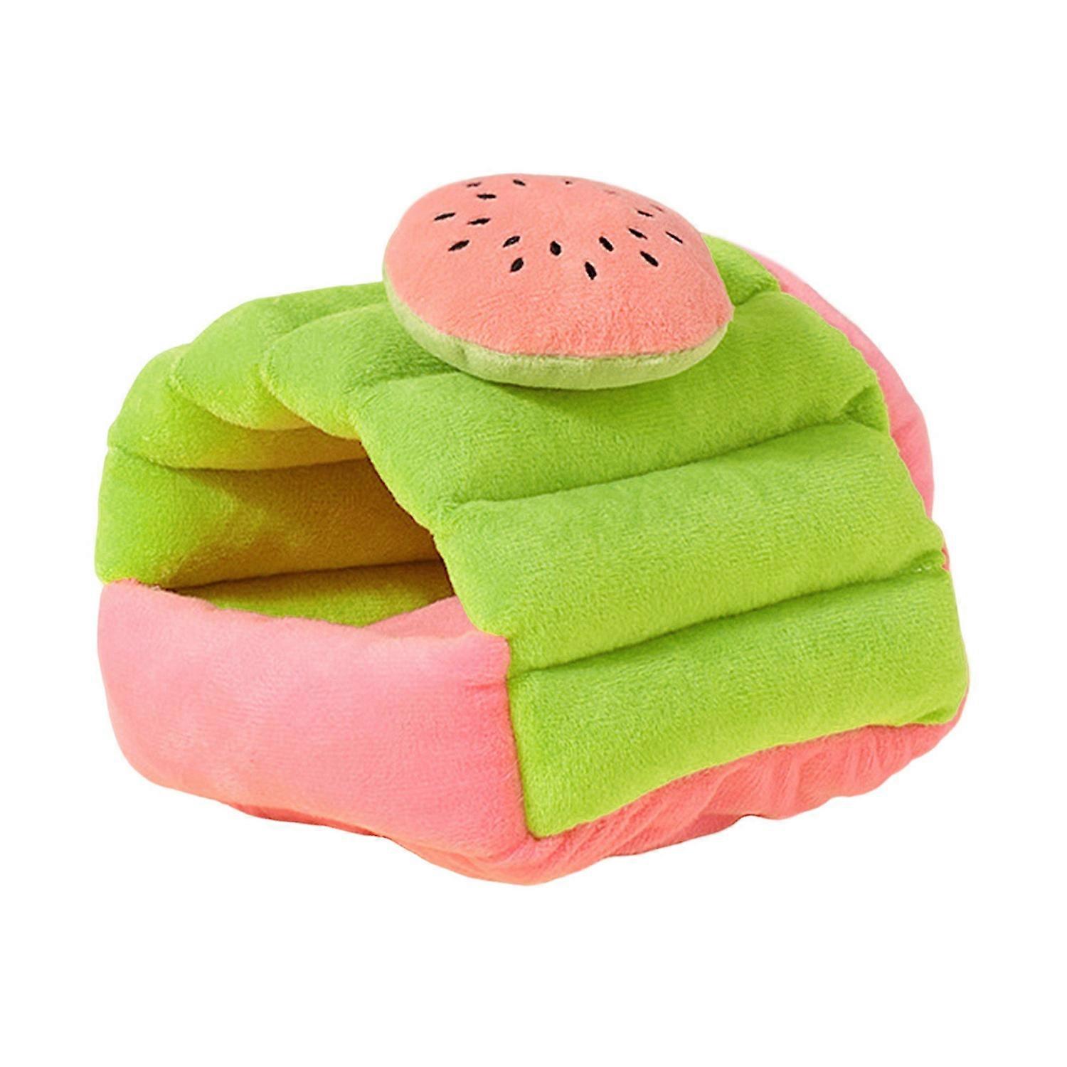 Plush Hamster Nest Small Animal Hideout Bed Cozy Rabbit Cave House for Guinea Pigs Ferrets Hedgehogs