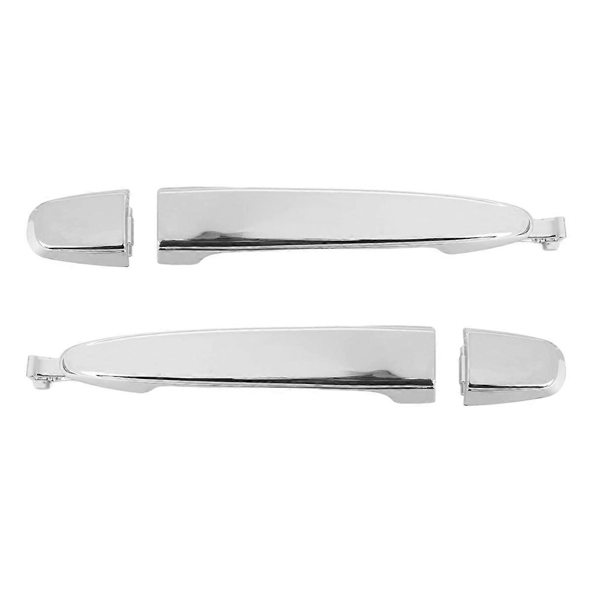 2Pcs Achterdeurklink Buitendeurklink Zilver