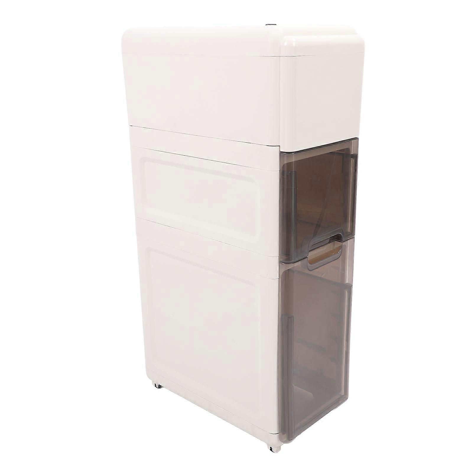 For Slim Plastic Storage Cabinet Drawer Style Multifunctional Storage Box With Wh...