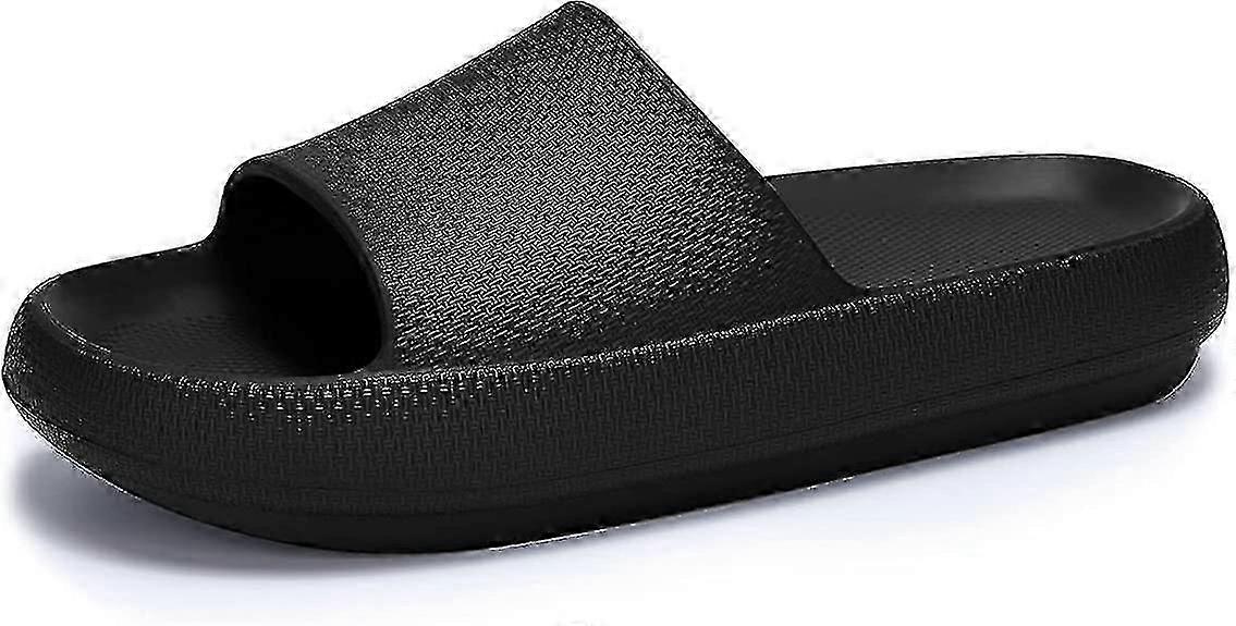 Molnrutschbanor för kvinnor kuddtofflor halkfria badrum dusch sandaler mjuk tjock sula inomhus och utomhus slides