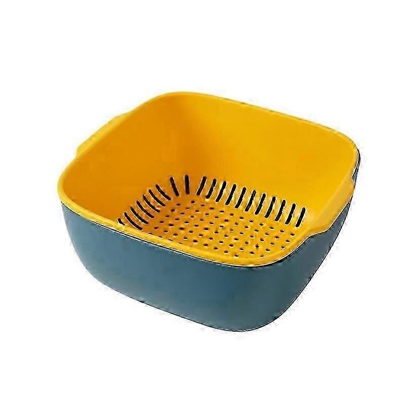Square Colander Medium Model Athens blue 24.5 x 23 x 10.5 cm