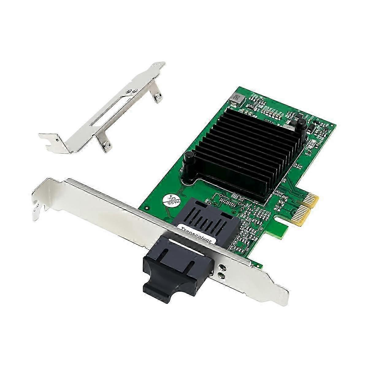 Gigabit Fiber Optic Network Card PCIe X1 82576-F1 Single-Port SC Fiber Gigabit Server NIC for 82580