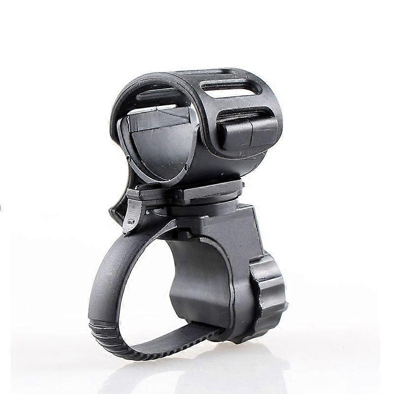 Bicycle Lamp Holder with 360 Degree Rotating Clip Silicone Light Fixing Bracket Unisex Cycling Equipment Accessory Black One Size Adjustable