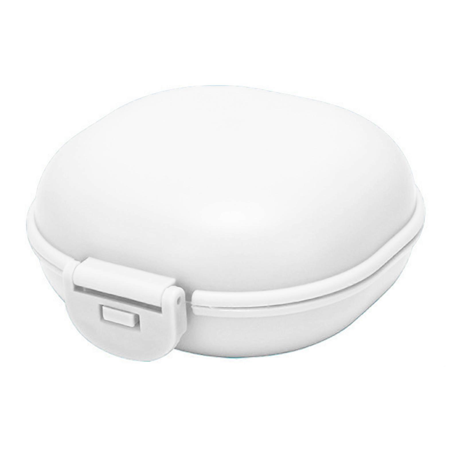 Soap Container Waterproof Portable Soap Rest PP Buckle Lid Soap Case for Travel Home Hotel Dormitory White 