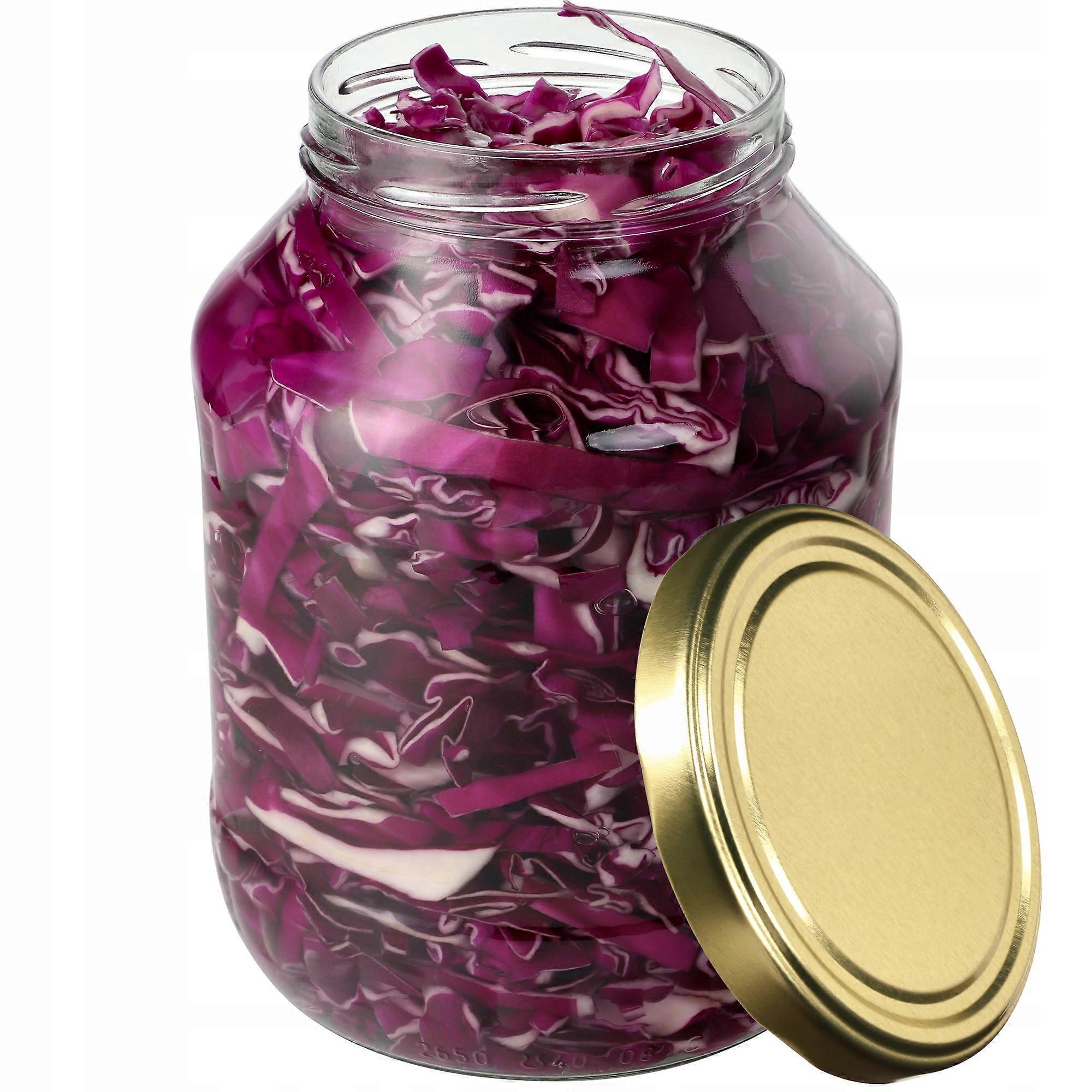 KADAX Glass jar 2.5L for preserves cucumbers tinctures + cap fi100