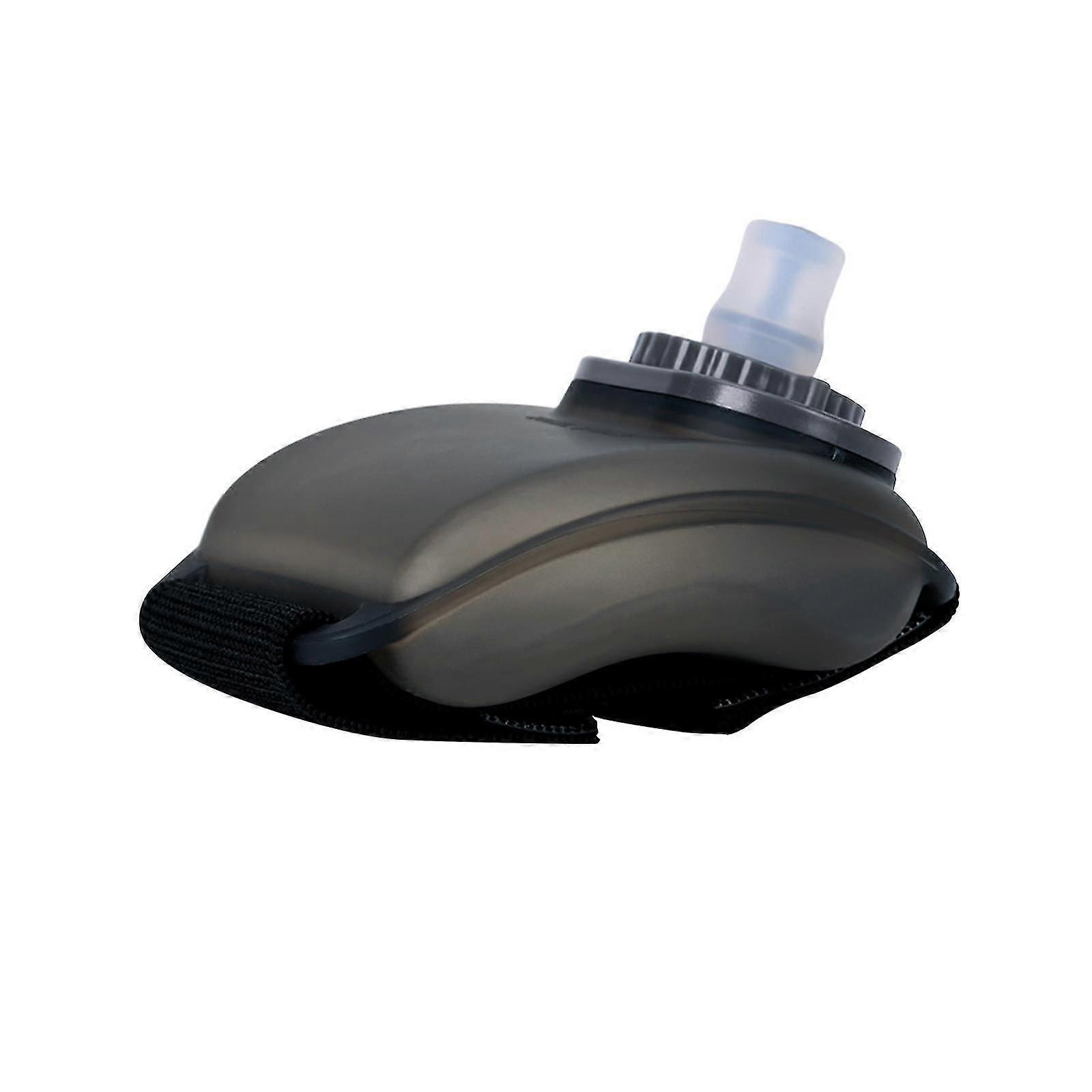 Portable Wrist Water Bottle Silicone 200ml Kettle for Running Jogging Riding black
