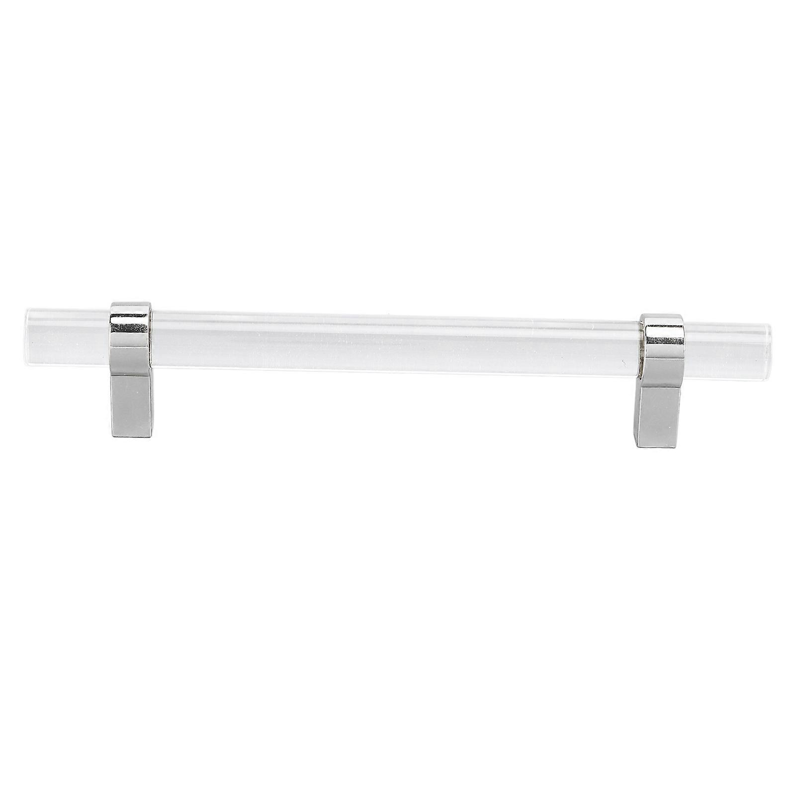 Crystal Acrylic Handle 128mm Transparent Drawer Pull Silver