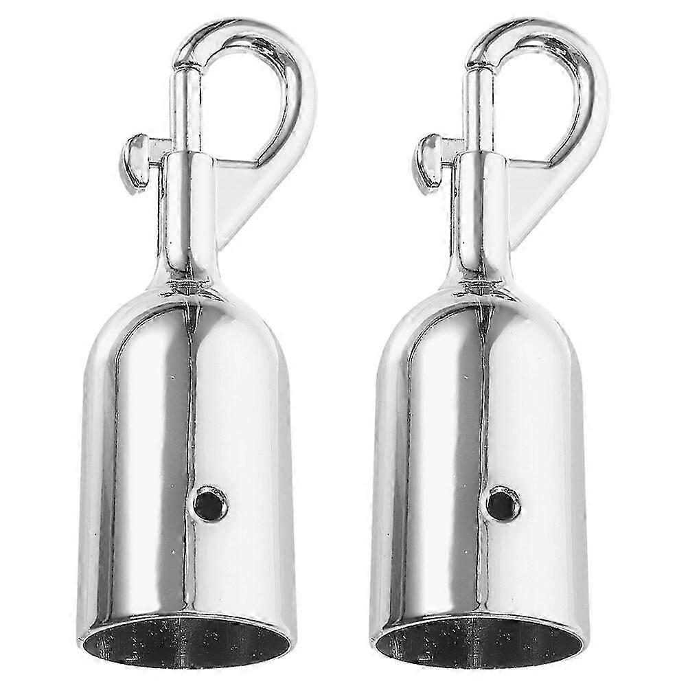 2pcs Cord End Cap Metal Rope Stopper Fastener Rope End Stopper Guardrail Rope End Hook