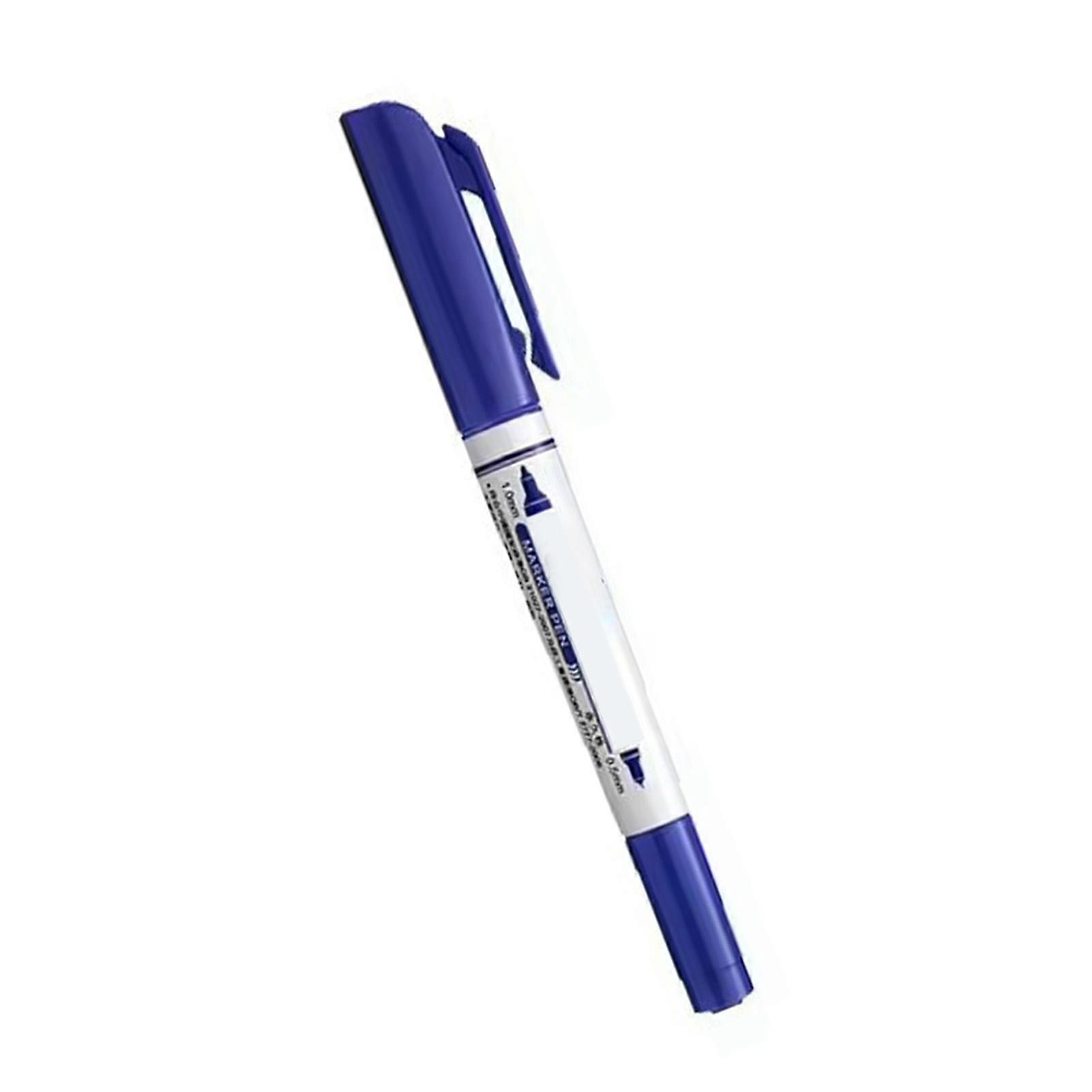 Oil Based Marker Pen Dual Tip Odorless Multi Purpose Paint Marker for Office Study Painting Blue