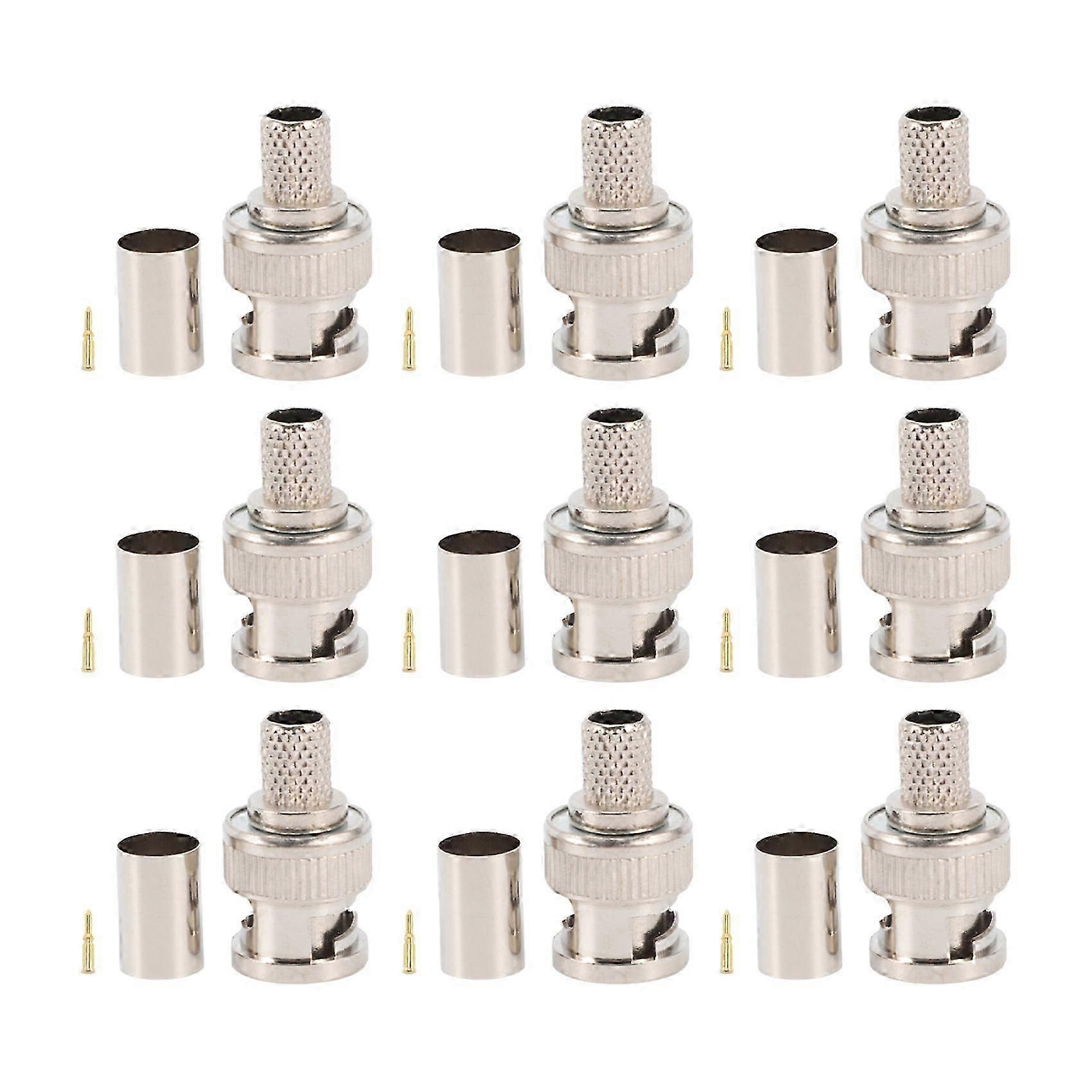 30PCS BNC Male Crimp Connector for CCTV System Connector BNC