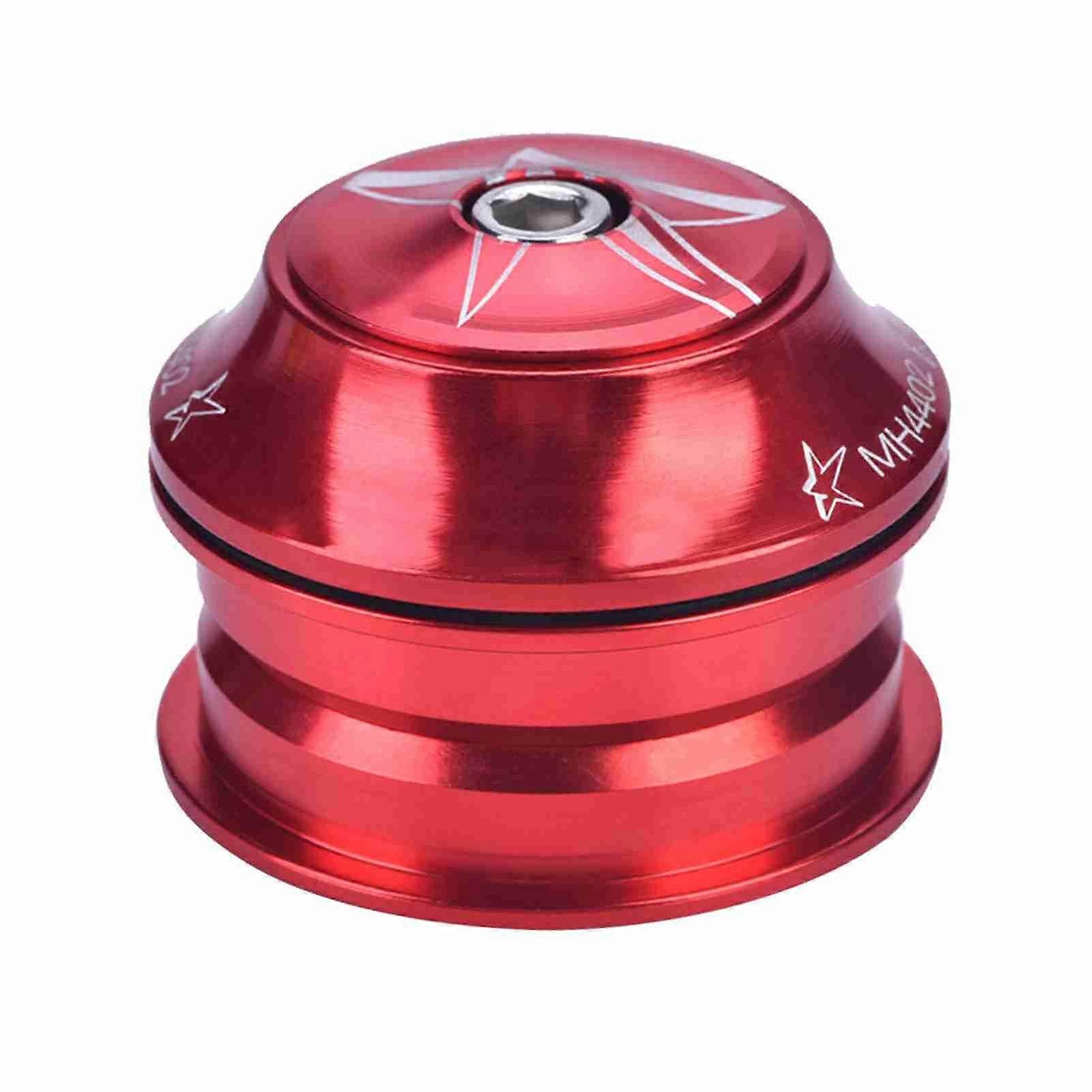 Qukaim Bike Headset Set Aluminium Alloy Bike Front Fork Stem Headset, 44mm Bicycle Accessory (Red)
