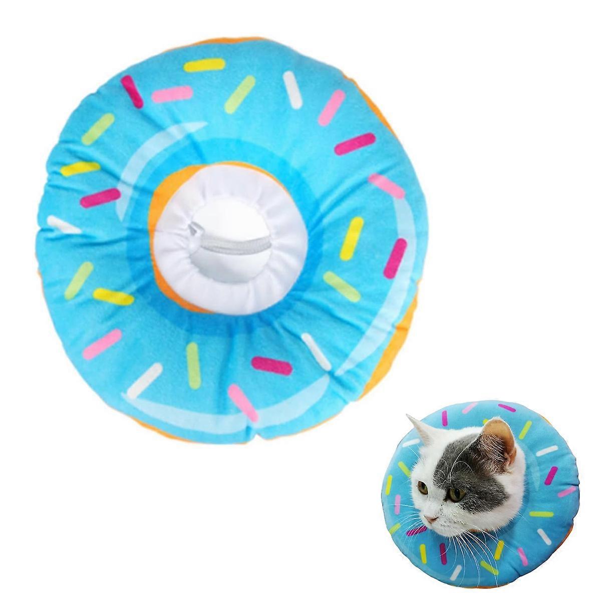Adjustable Cat Cone Collar Soft, Cat Recovery Collar, Cute Peach E Collar for Cats After Surgery