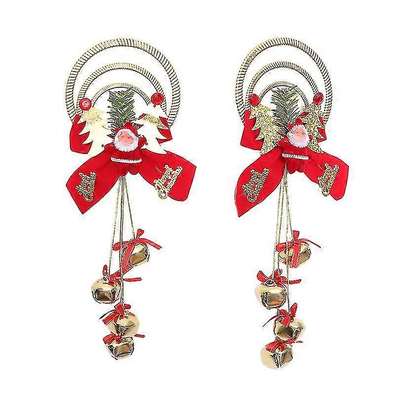 LM 2pcs Christmas Ring Bell Pendant SBK