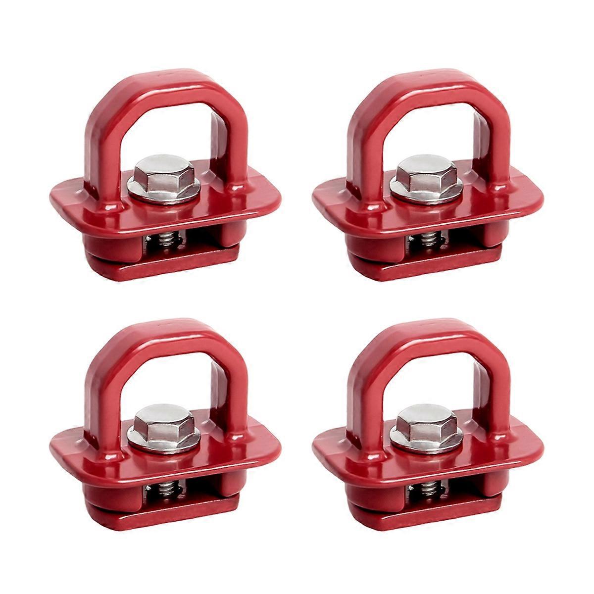 Red Truck Bed Side Wall Anchors 4Pcs Set for Silverdo