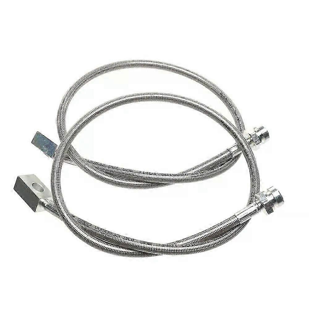 Extended Brake Line Fits Jeep Wrangler TJ/Unlimited/YJ 4WD/2WD Cherokee XJ Jeep 1987-2006 Stainless Steel FRONT& REAR 2PCS