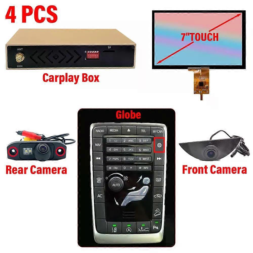 Wireless Apple Carplay Android Auto Module Car AI Box For Volvo XC60 XC70 S60 S80 V60 V70 V40 With Touchscreen Extension