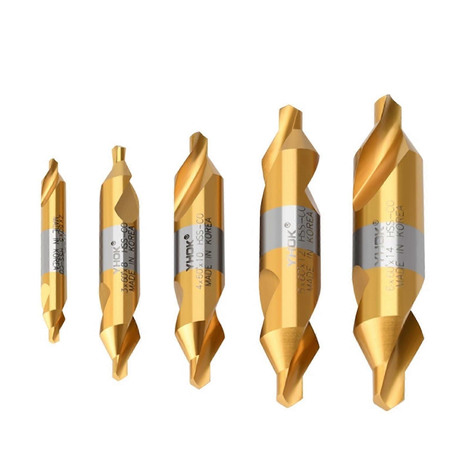 Cobalt HSS-CO 60° Center Drill Bit 0.5mm-6.0mm TIN-Coated A2.0X2.5XD5X40L Precision Tool 1PC