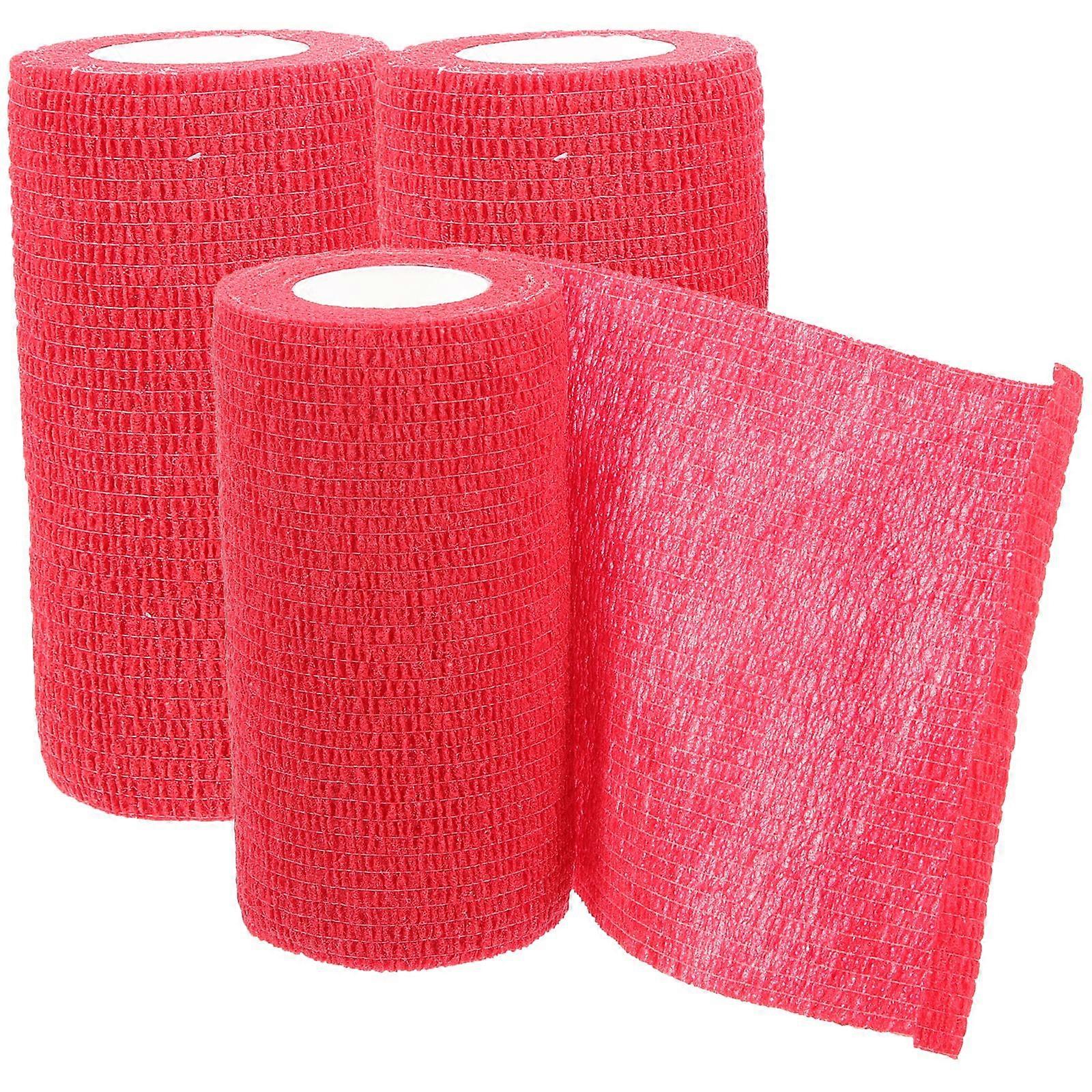 3 Rolls of Non-slip Racket Tapes Elastic Racket Grip Tapes Paddle Tapes for Hockey