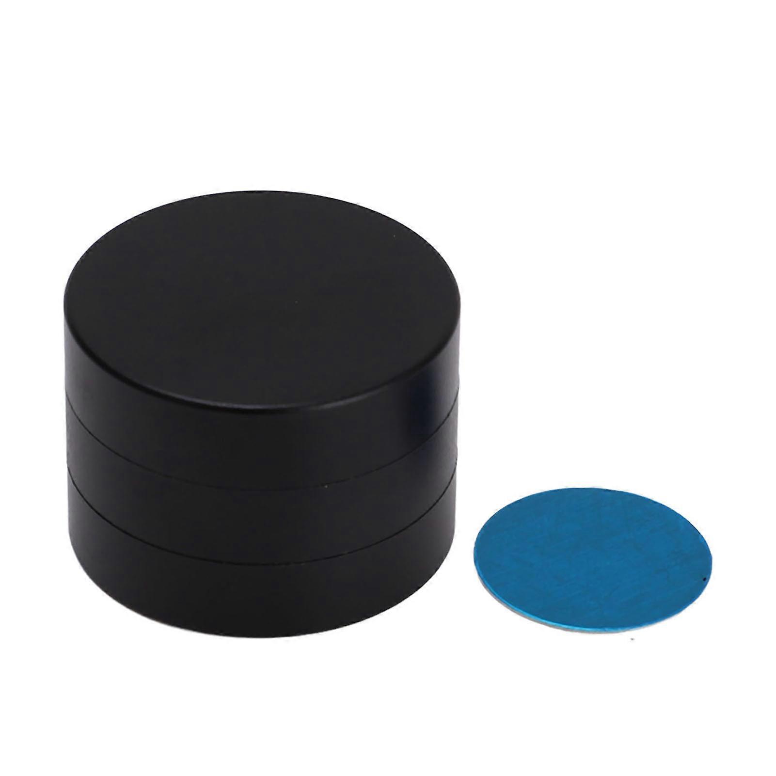 Billiard Chalk Case Aluminum Round 3 Section Pool Cue Chalk Holder Box for Billiard Supplies Snooker Practical Tool Black