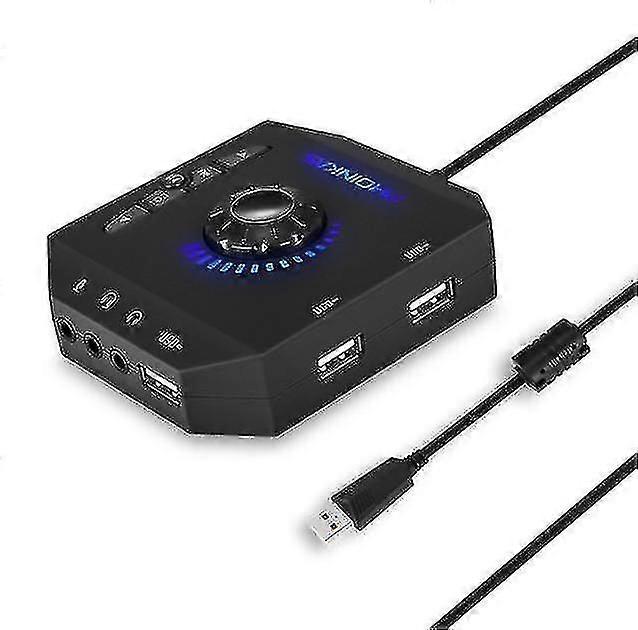 بطاقة صوت خارجية ، USB بطاقة صوت خارجية كمبيوتر مكتبي كمبيوتر محمول Ps4 خارجي 7.1 محول صوت مستقل