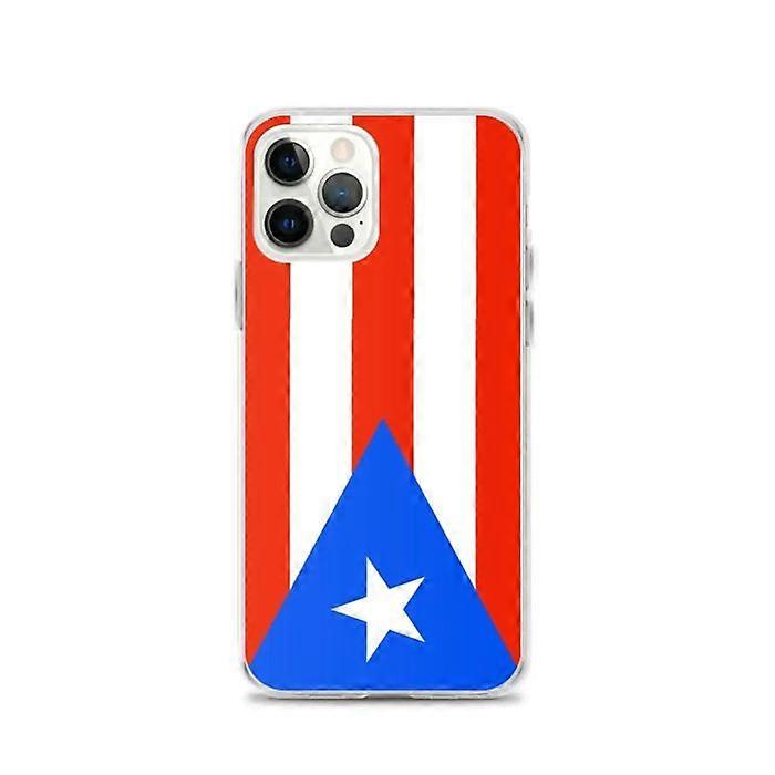 Phone Case – Puerto Rico Flag – Compatible with iPhone 12 Pro – Soft Case – Durable and Shockproof - Silicone - Pixelforma