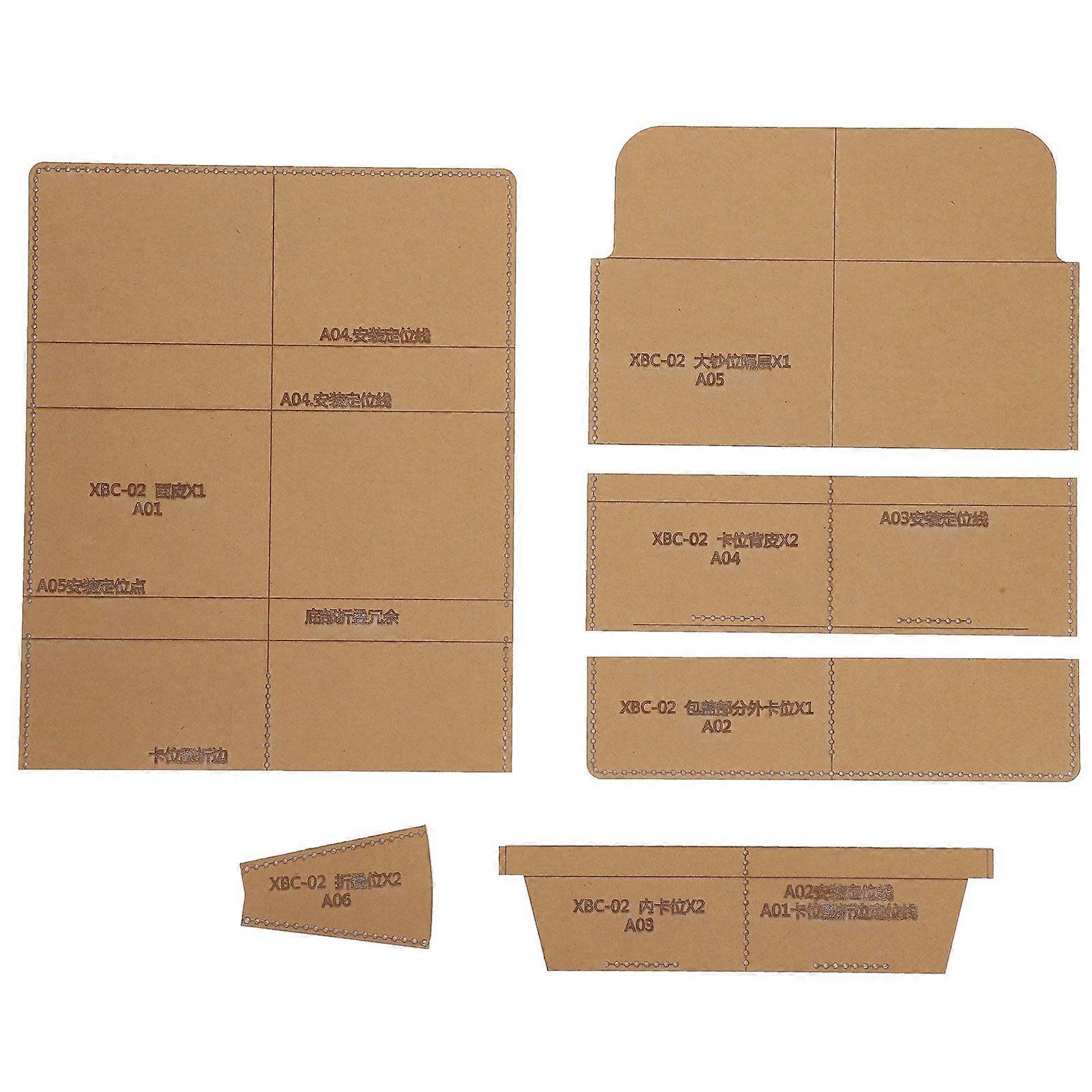 Acrylic Wallet Pattern Stencil Set Handcrafted DIY Acrylic Mold Template Hand Craft Tool