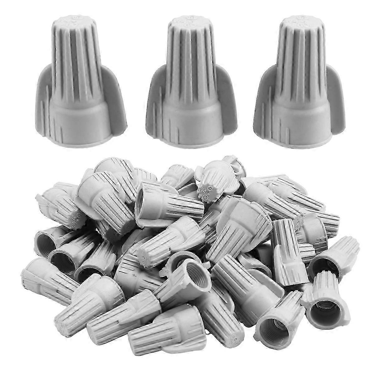50Pcs Quick Connector Spring Cap Crimping Terminal Insulated Electrical Plug-in Double Wing Rotary Wiring
