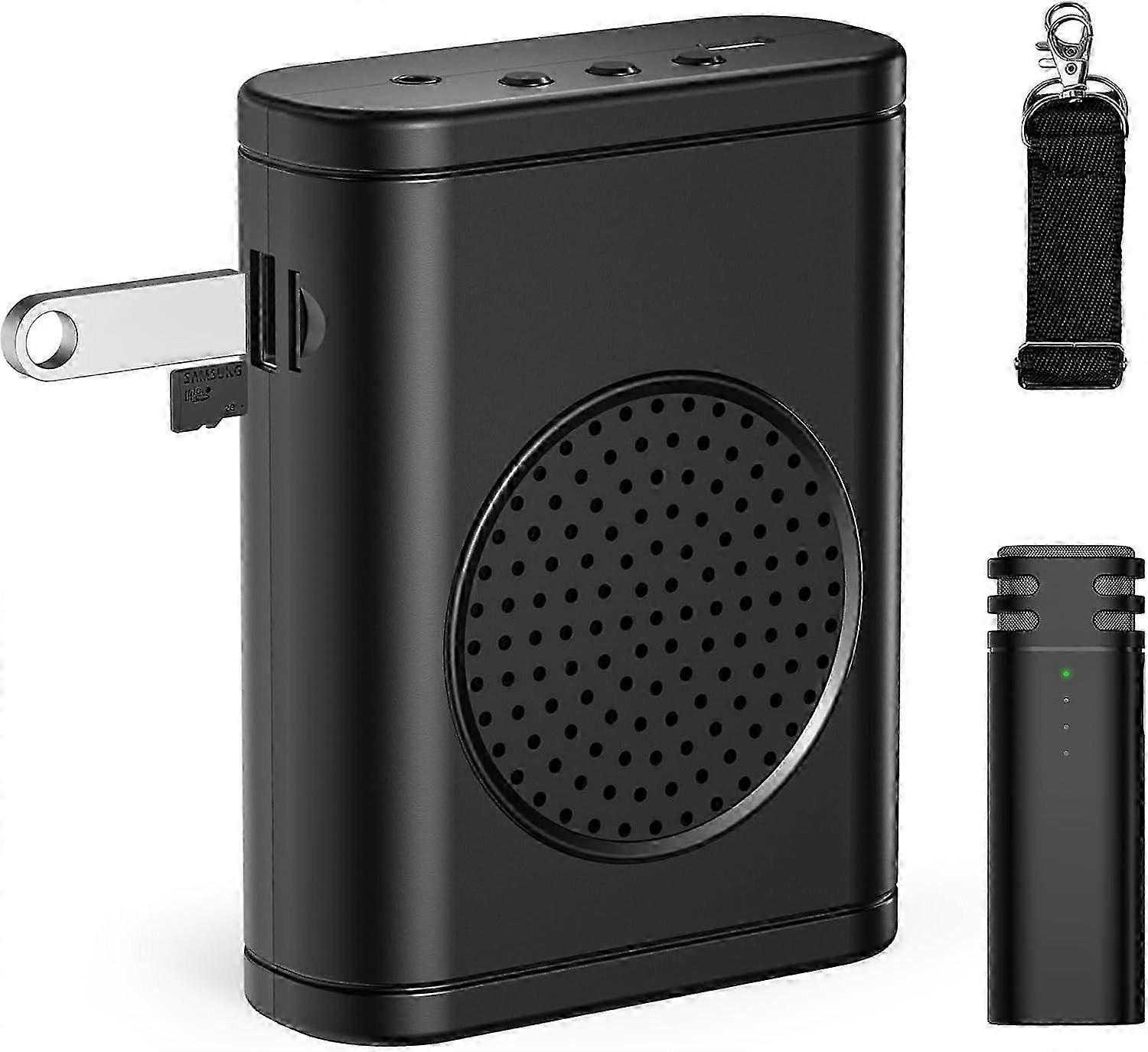 Wireless Voice Amplifier with Wireless Lavalier Microphone, Bluetooth Speaker, PA System -HK25