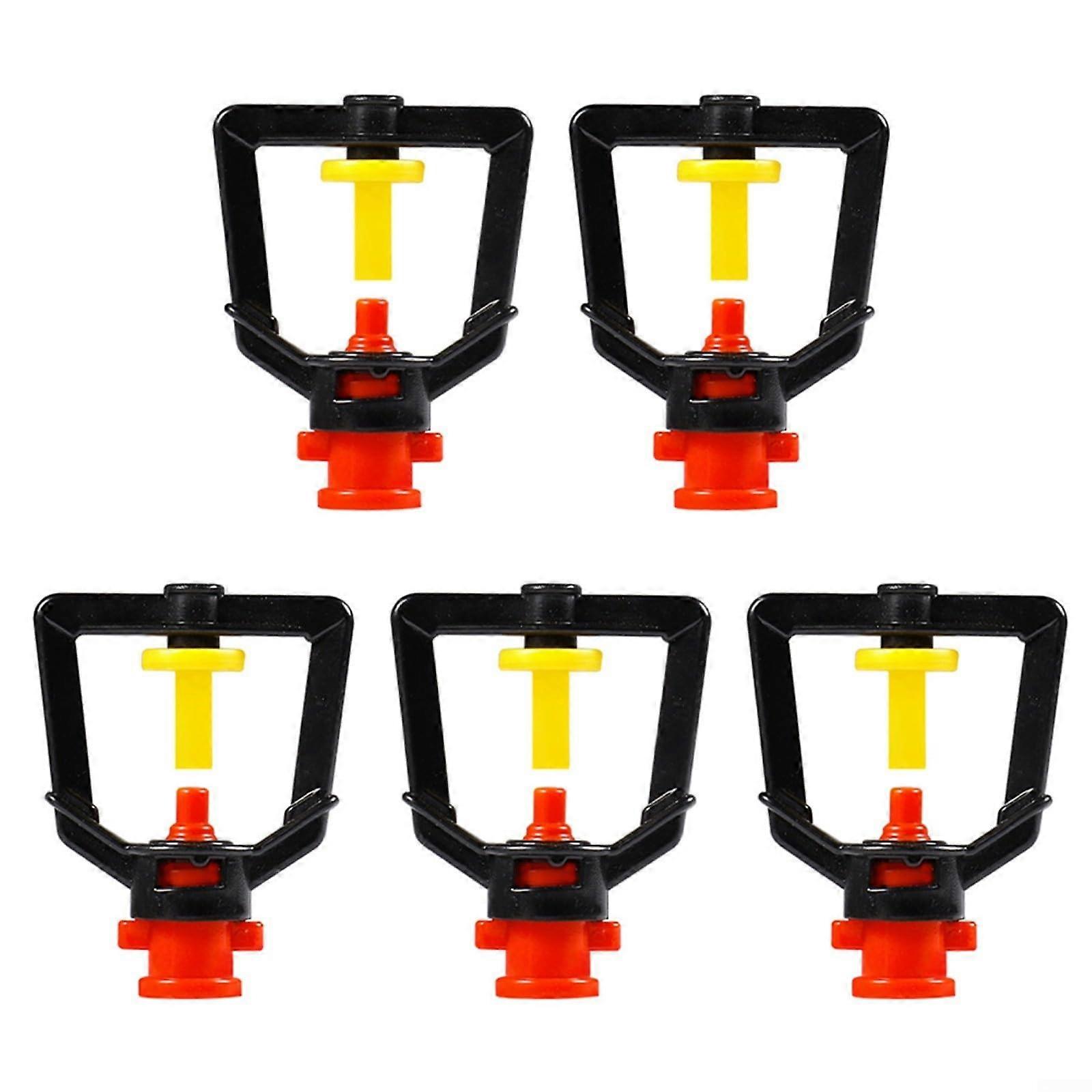 Garden Irrigation System, 5-Pack Rotating Mist Sprayers, 360-Degree Hanging Nozzles, Reverse Sprinkler for Home and Agriculture