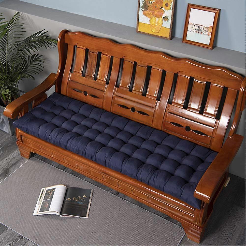 Outdoor cushion for terrace, garden, swing, thick and soft seat cushion for 2 and 3seater wooden bench or sofa, 53 x 170 cm Blue 53170cm