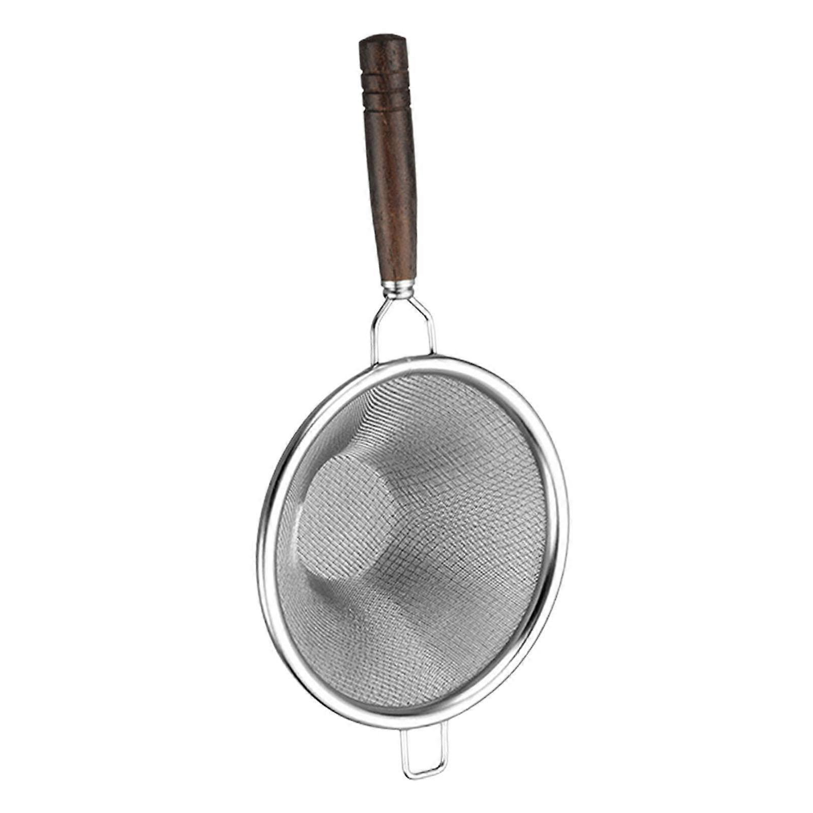 Mesh Tea Infuser Teapot Filter Wood Handle Steel Teaware Universal Mesh Strainer