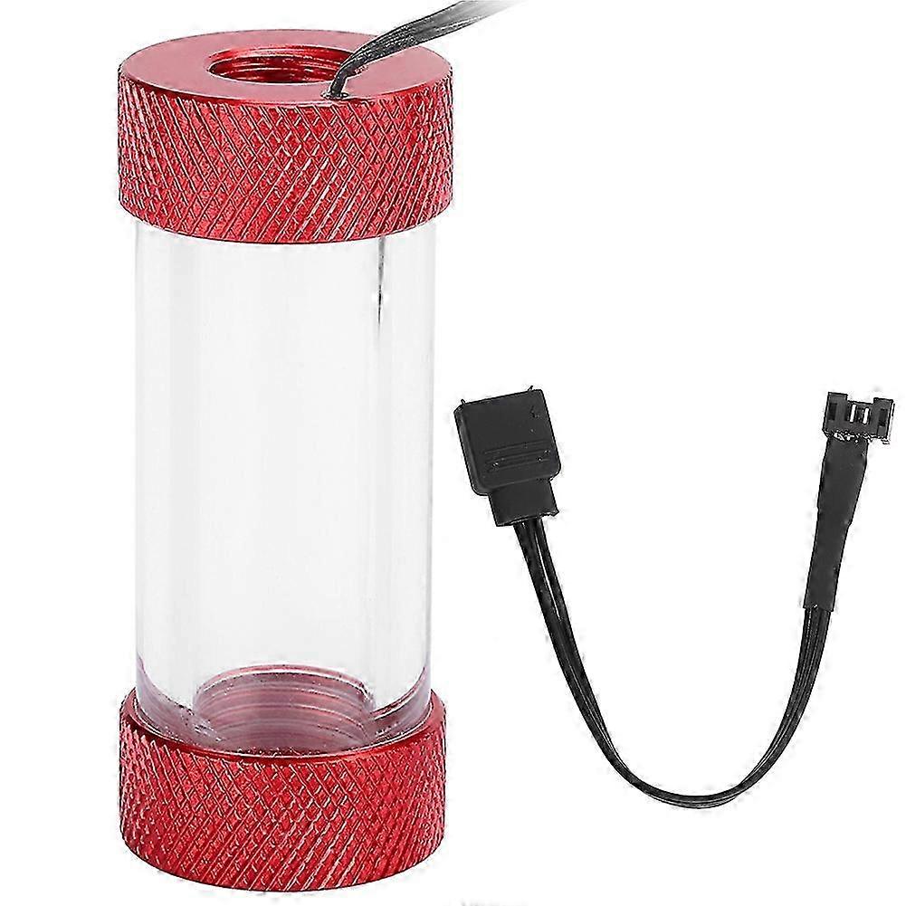 2025 G1/4 Female Thread Water Cooling Filter Metal PC Computer Cooler Filter With Light(rouge )