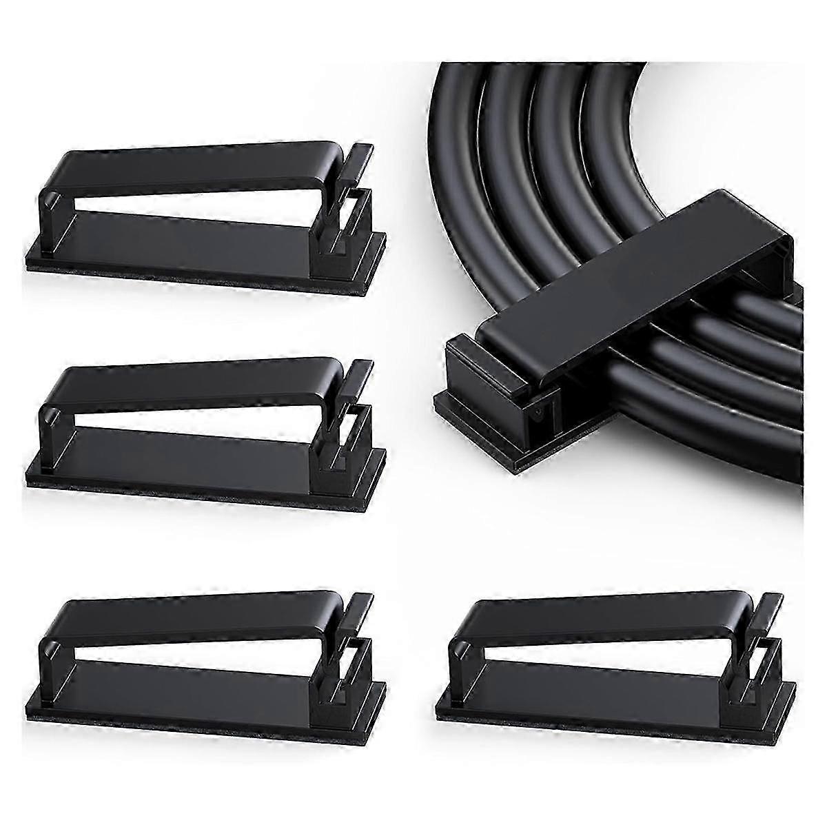 100Pcs Cable Management Self-Adhesive Cable Clips Cable Holder Self-Adhesive Strong Cable Organiser