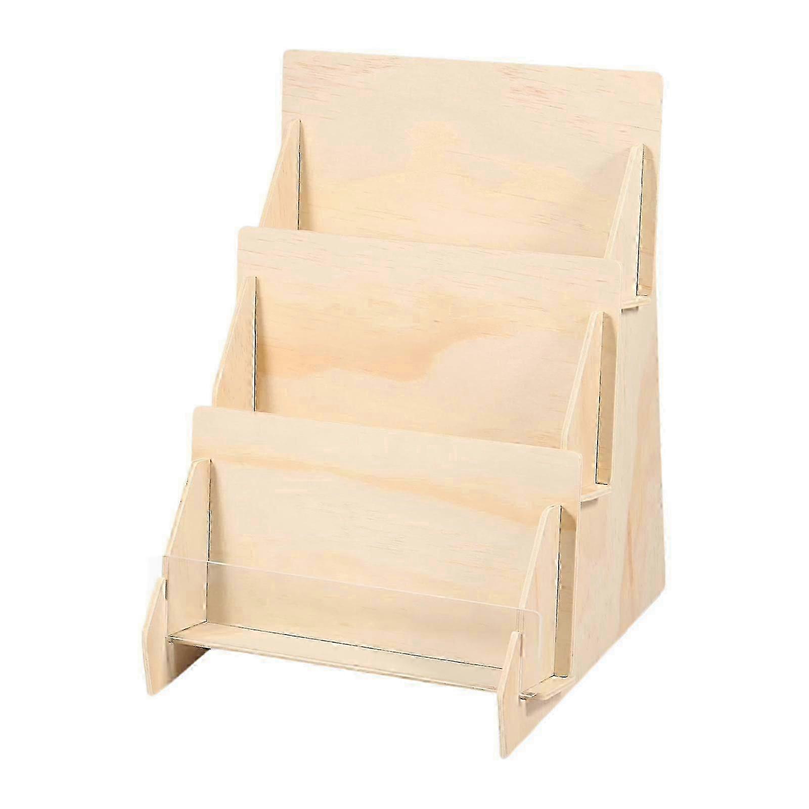 3-Tier Greeting Card Display Stand Organizer for Retail Store, Ideal for Organizing Postcards, Stickers, and Photos